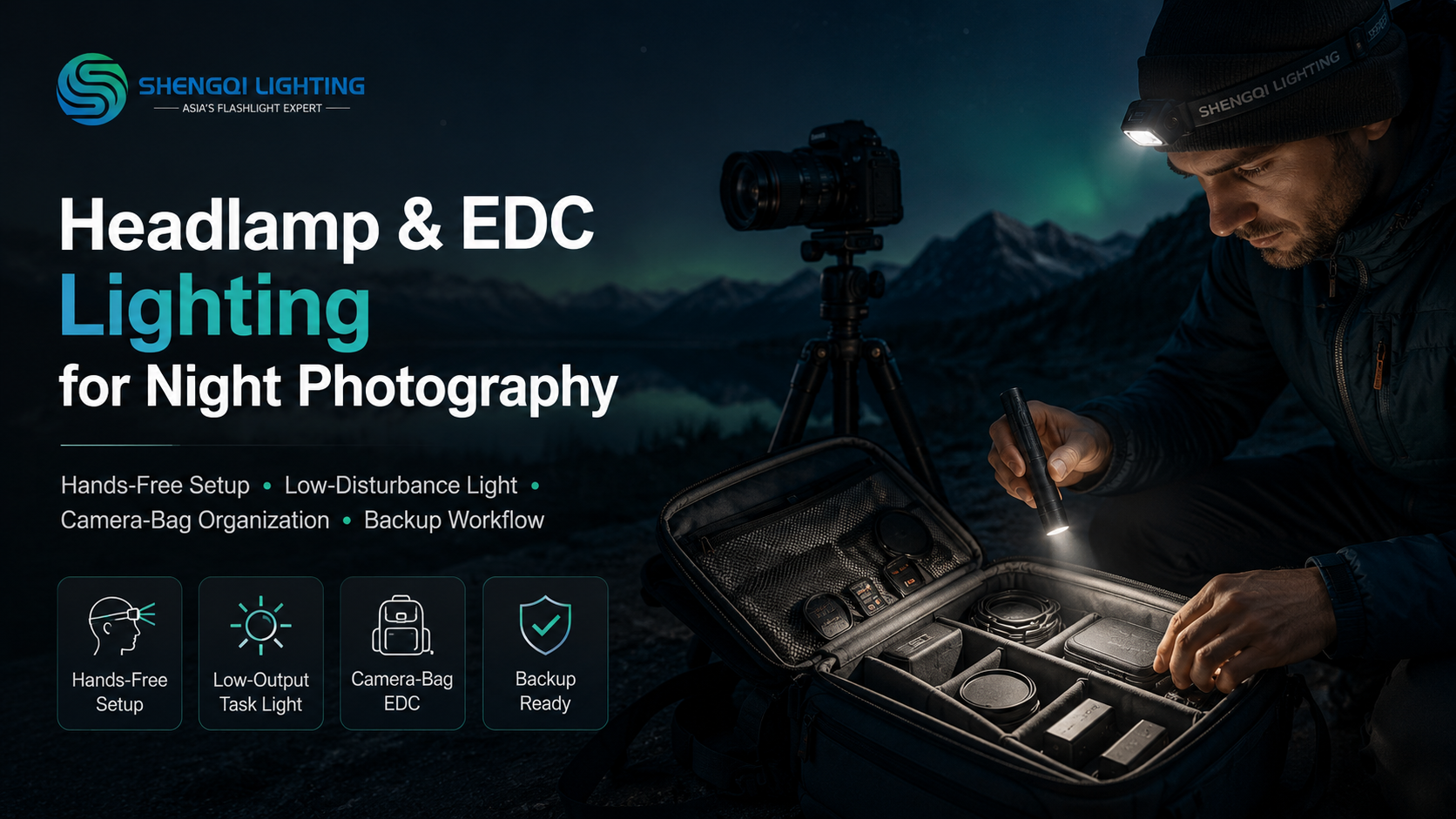 Headlamp and EDC Lighting for Night Photography